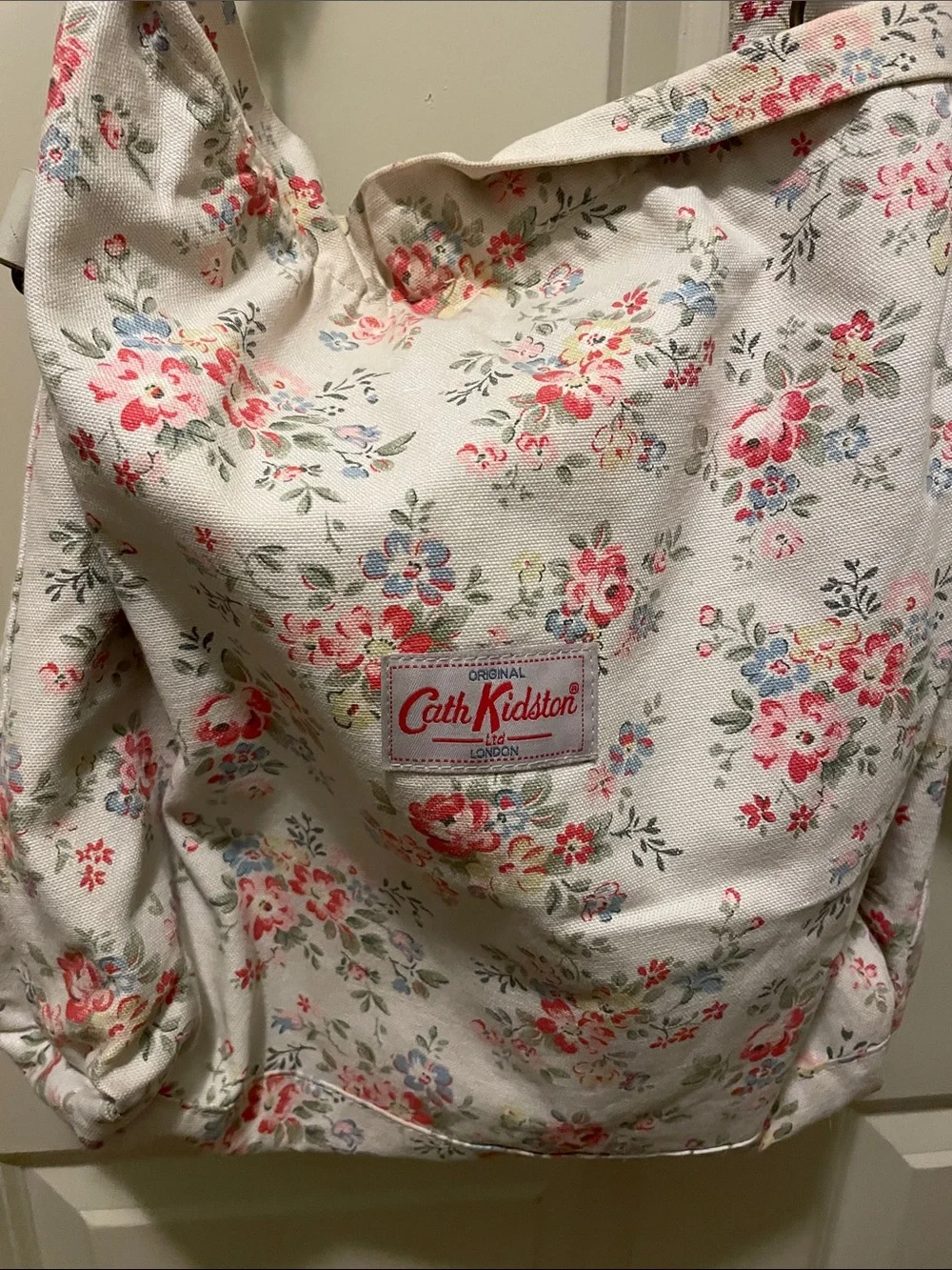 Cath Kidston Cream Floral Crossbody Tote Bag and bonus medium tote bag